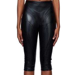 Mugler Cropped Embossed capri/legging